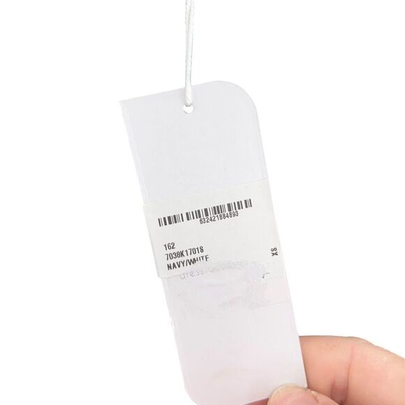 SuperFoxx Striped Navy White Halter Jumpsuit Women's Size XS Stretchy - Picture 11 of 16